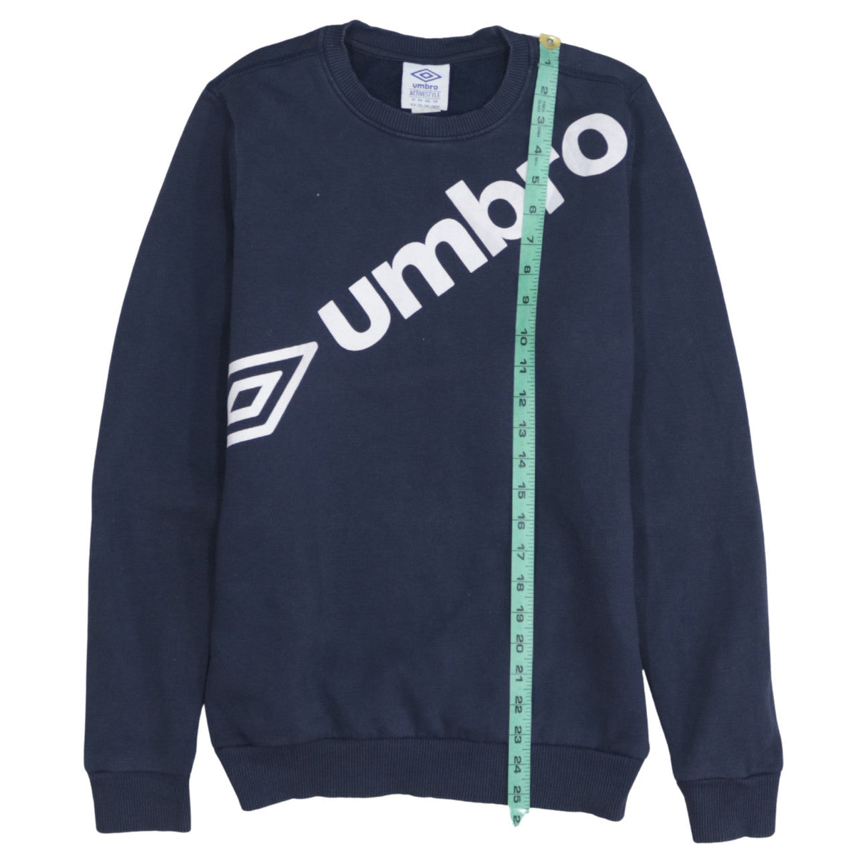 Umbro Boys Navy Blue Crew Neck Sweatshirt Size 158cm Cotton Blend