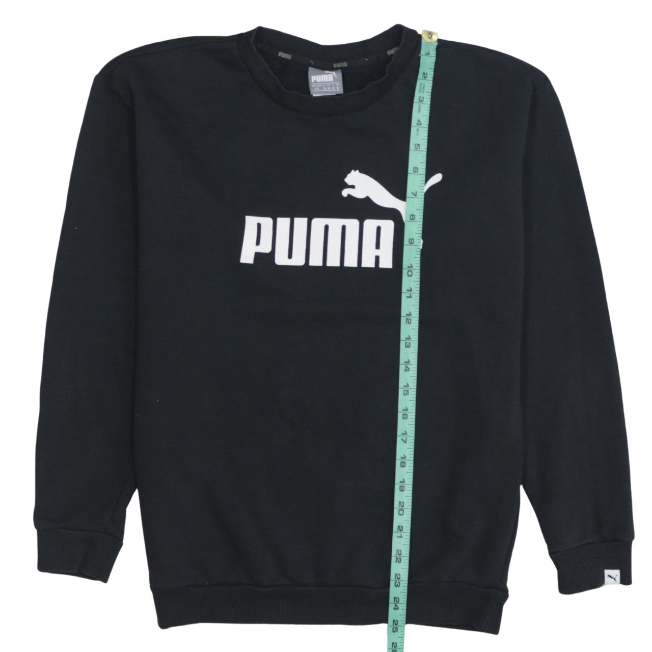 Puma Womens Black Size 10 Crew Neck Pullover Sweatshirt