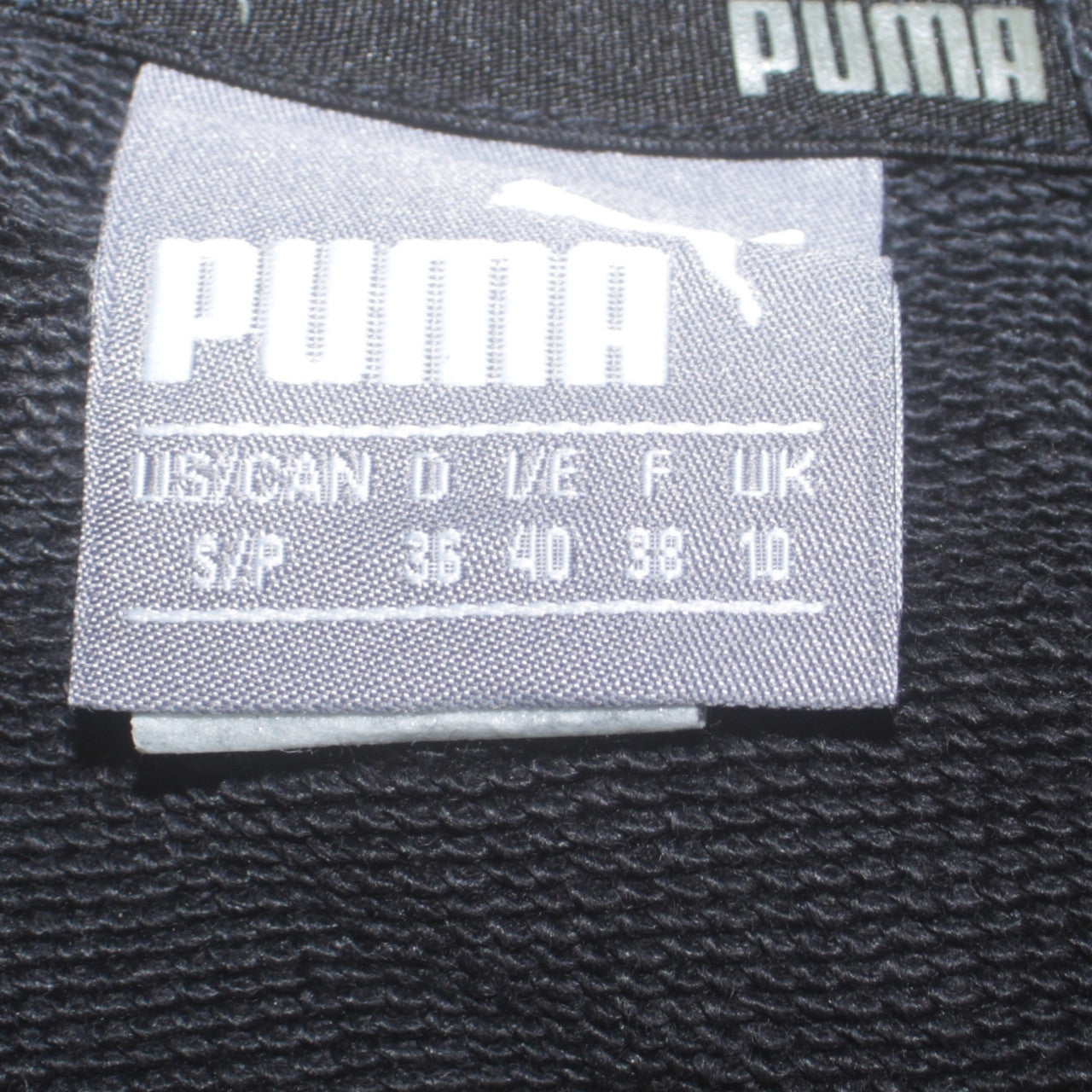 Puma Womens Black Size 10 Crew Neck Pullover Sweatshirt