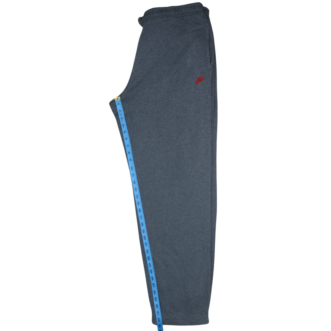 Nike Mens Grey Fleece Sweatpants L 34 Regular Fit Casual Trousers