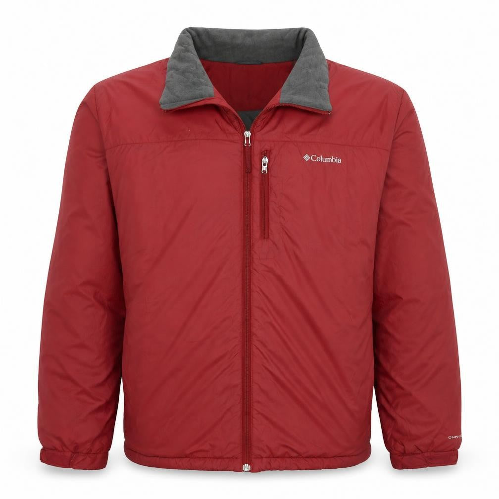 Columbia Mens Red L Full Zip Lined Puffer Jacket Outdoor Coat