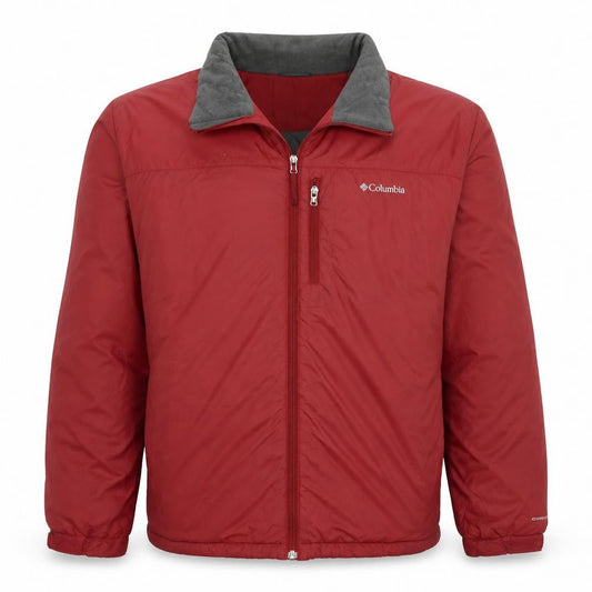 Columbia Mens Red L Full Zip Lined Puffer Jacket Outdoor Coat