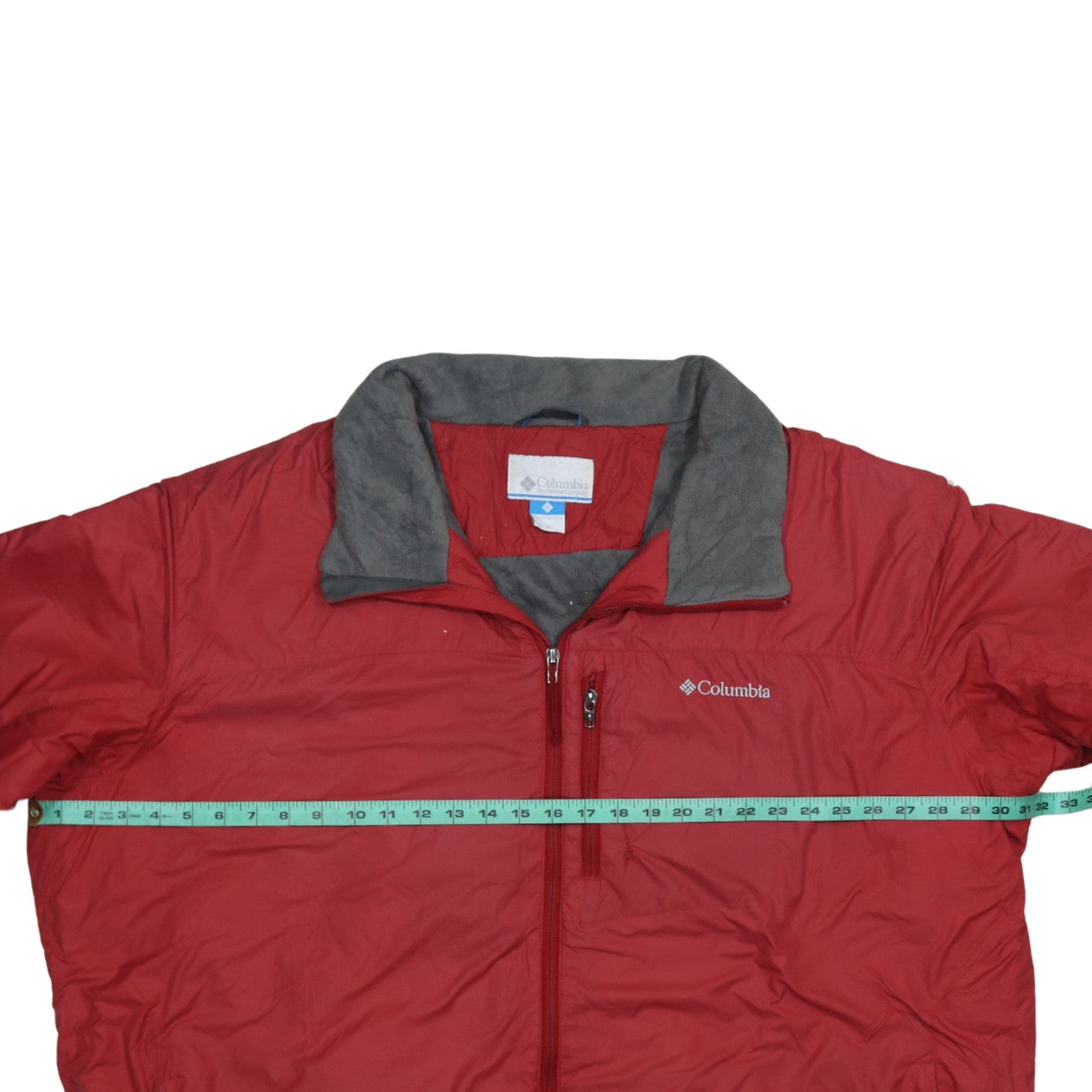 Columbia Mens Red L Full Zip Lined Puffer Jacket Outdoor Coat