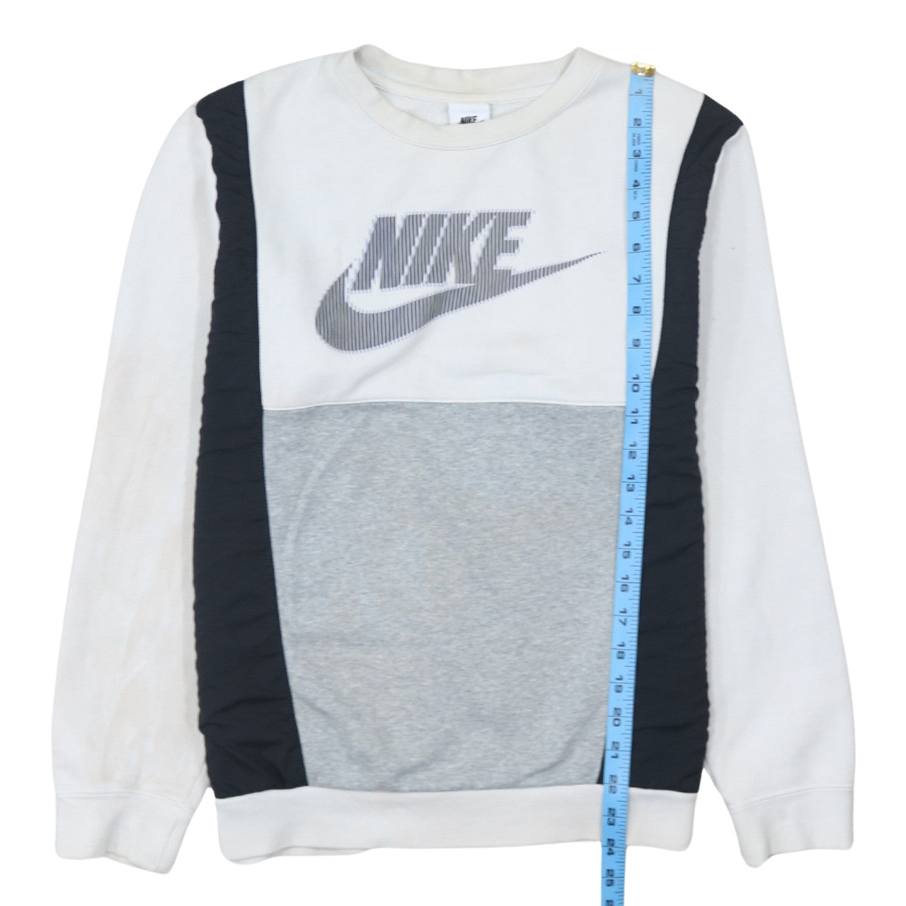 Nike Men's White Graphic Logo Pullover Sweatshirt Size S
