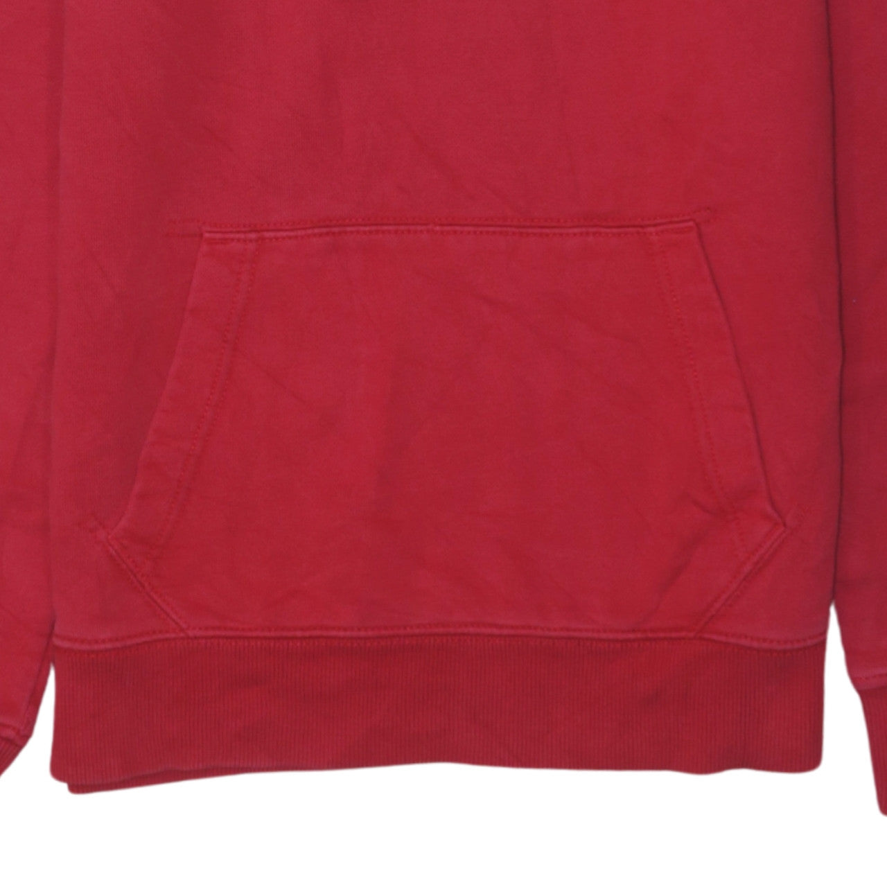 Tommy Jeans Men's Red Pullover Hoodie XS Regular Fit Logo Graphic