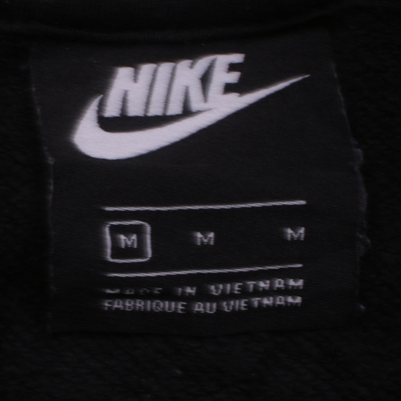 Nike Men's Black Pullover Hoodie M Fleece Logo Sweatshirt