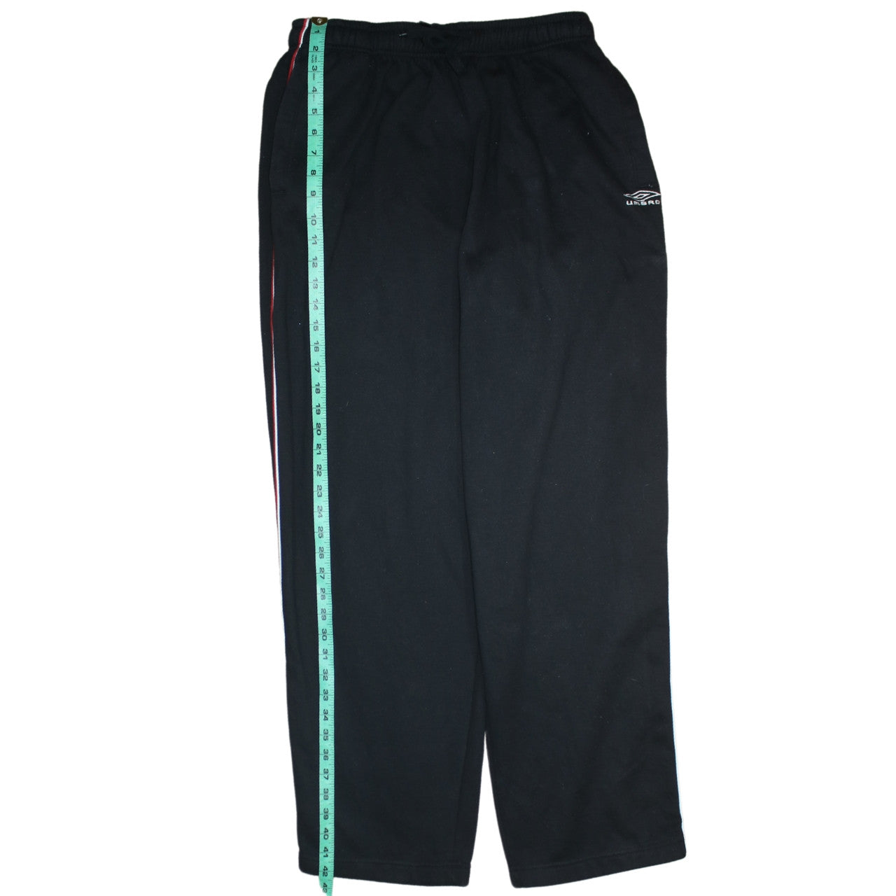 Umbro Men Black Regular Fit Sweatpants with Stripe Detail