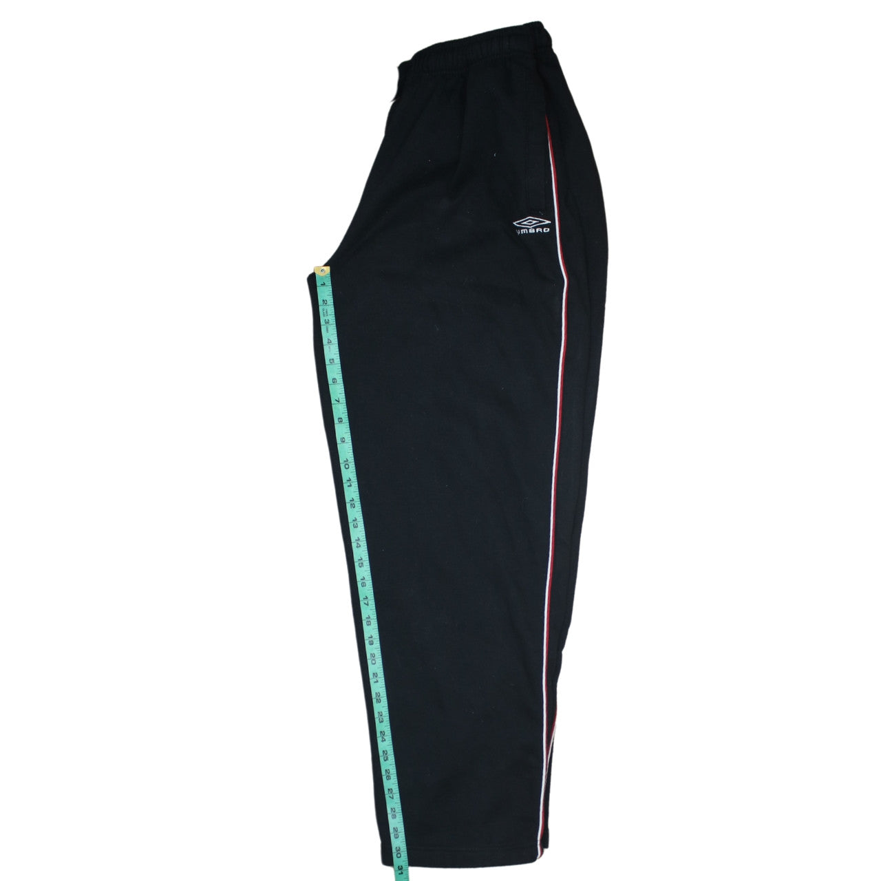 Umbro Men Black Regular Fit Sweatpants with Stripe Detail