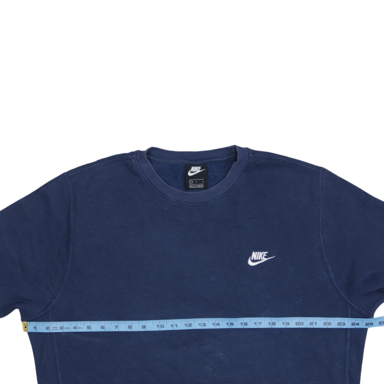 Nike Men's Blue L Fleece Pullover Sweatshirt Crew Neck Logo
