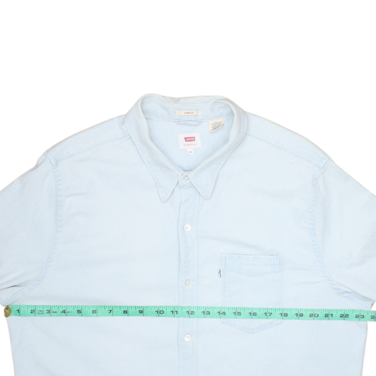 Levi's Men's Light Blue Cotton Stretch Button-Up Shirt XXL