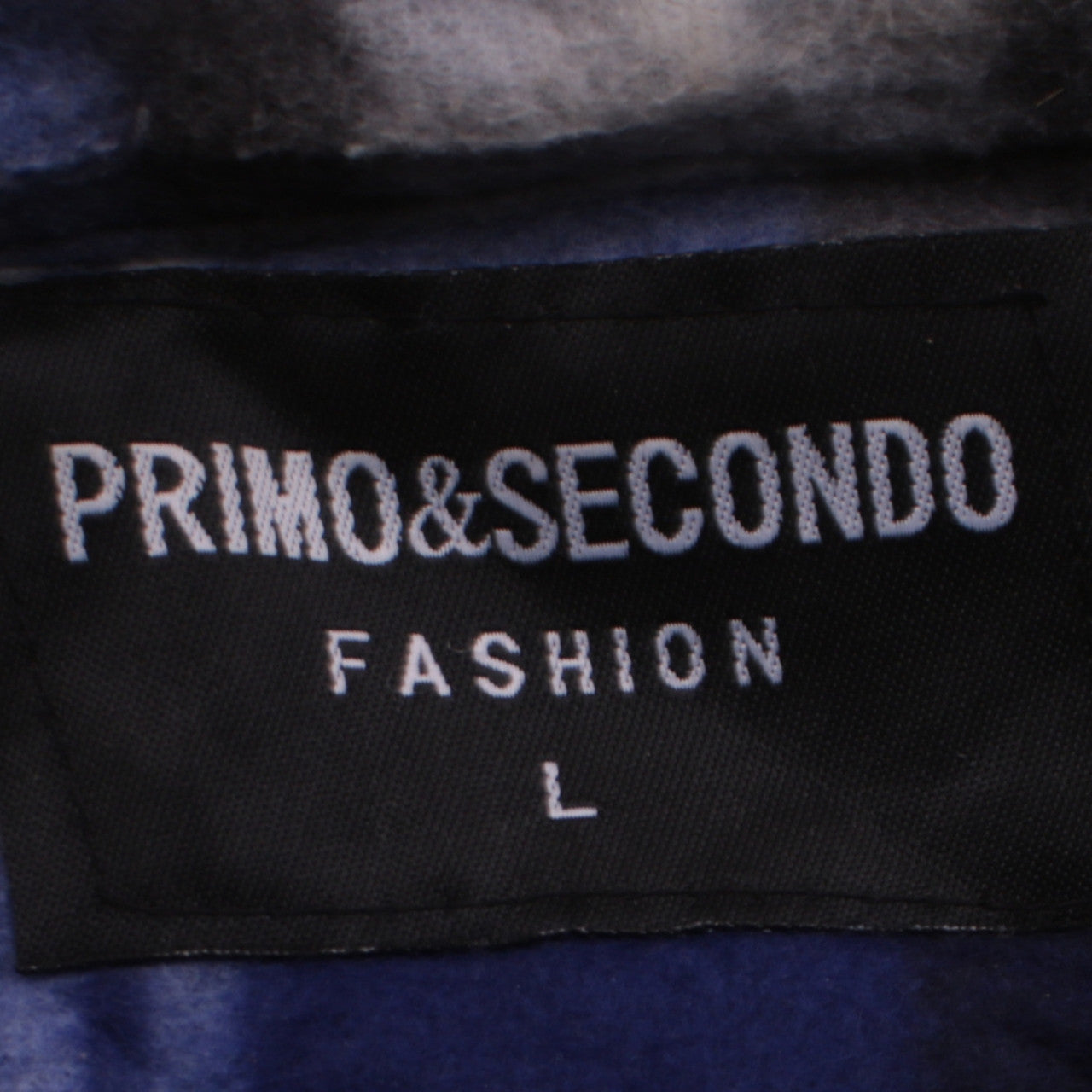 Primo & Secondo Men's Blue Plaid Fleece Zip Shirt Jacket L