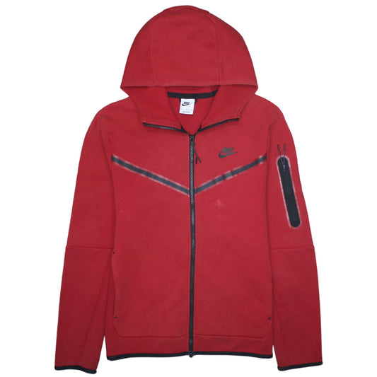 Nike Men's Red Full Zip Sports Hoodie Size M