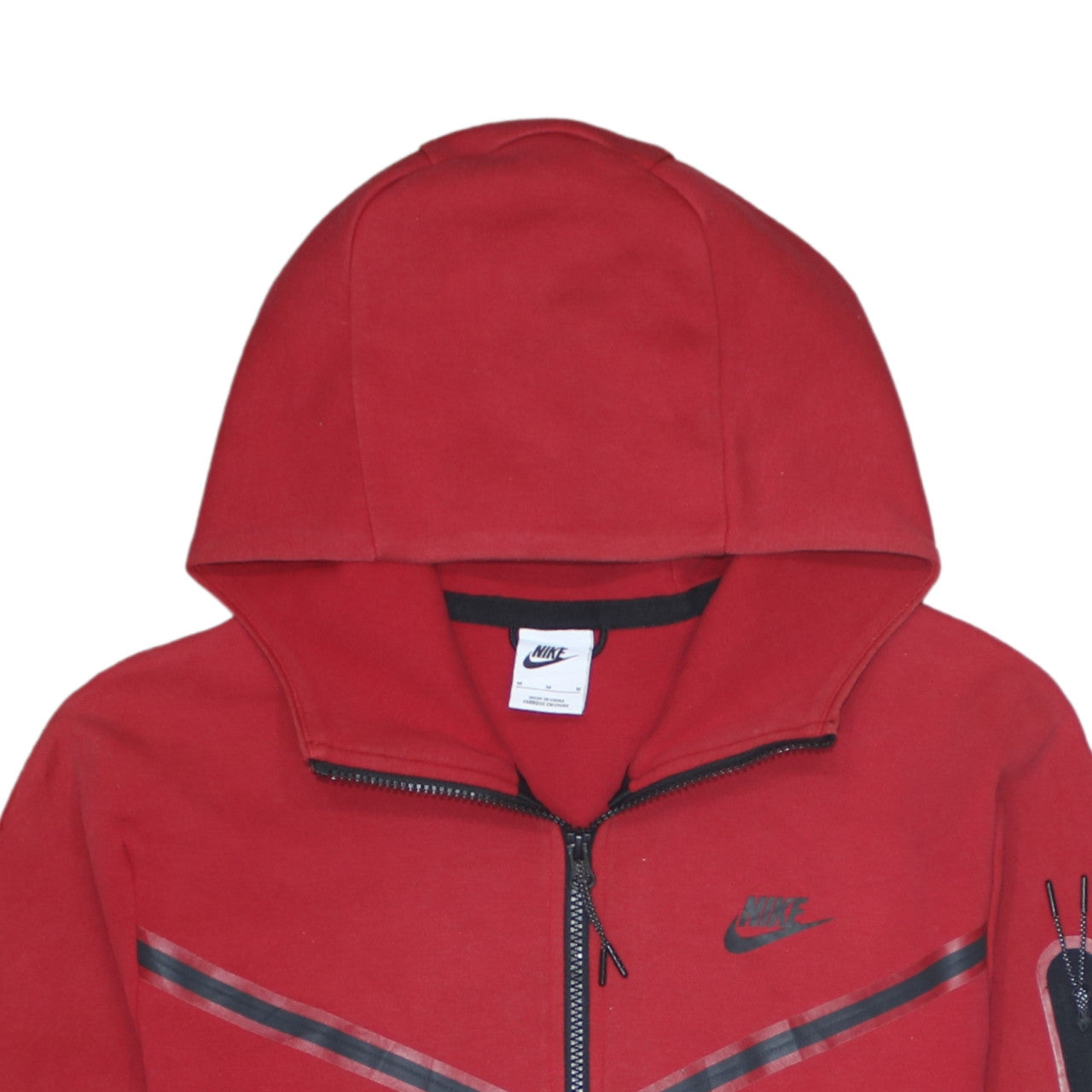 Nike Men's Red Full Zip Sports Hoodie Size M