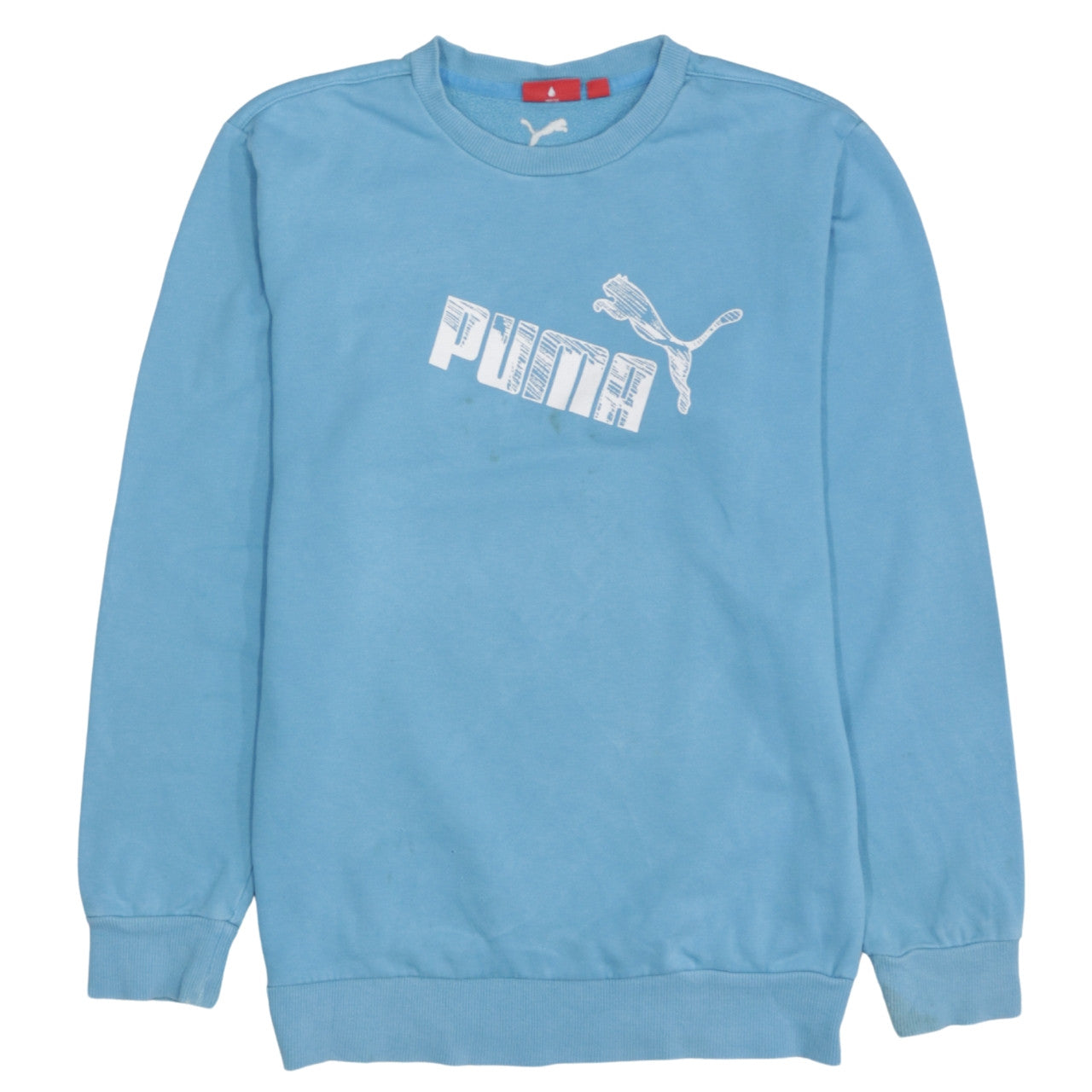 Puma Boys Blue Pullover Sweatshirt Logo Crew Neck Size 14 Years