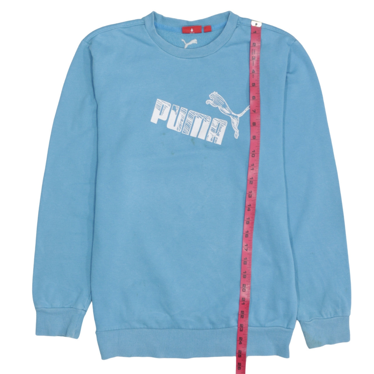Puma Boys Blue Pullover Sweatshirt Logo Crew Neck Size 14 Years