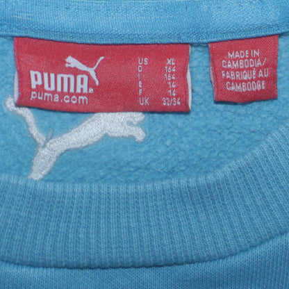 Additional view of Puma boys’ blue pullover sweatshirt logo crew neck, size 14, years