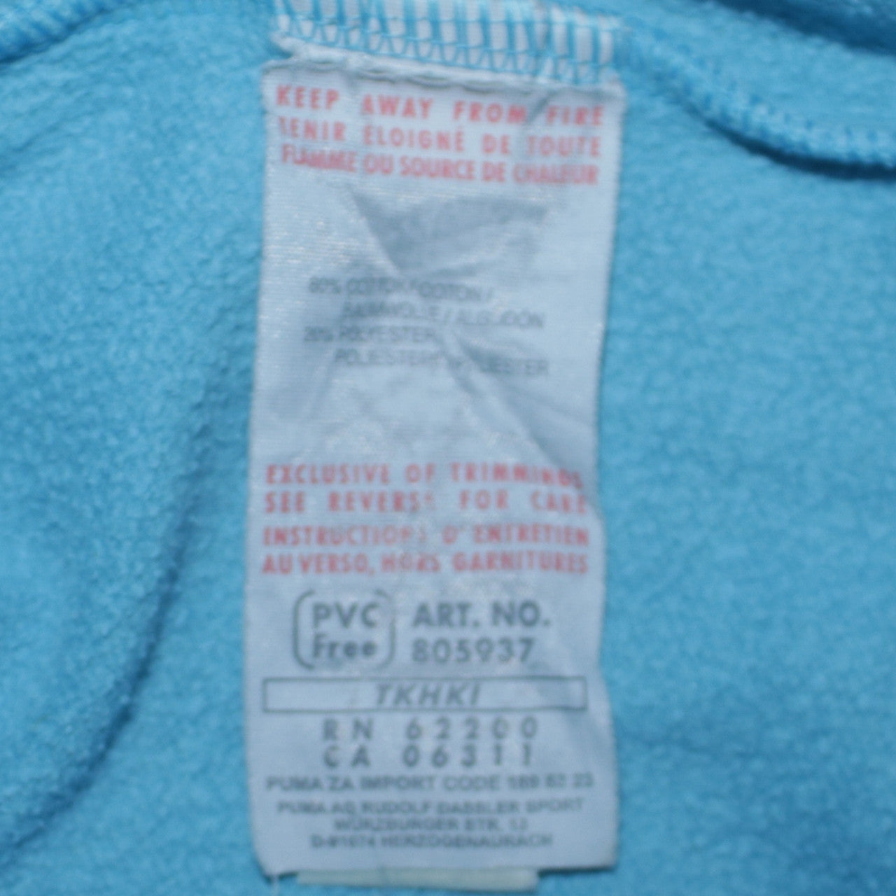 Puma Boys Blue Pullover Sweatshirt Logo Crew Neck Size 14 Years