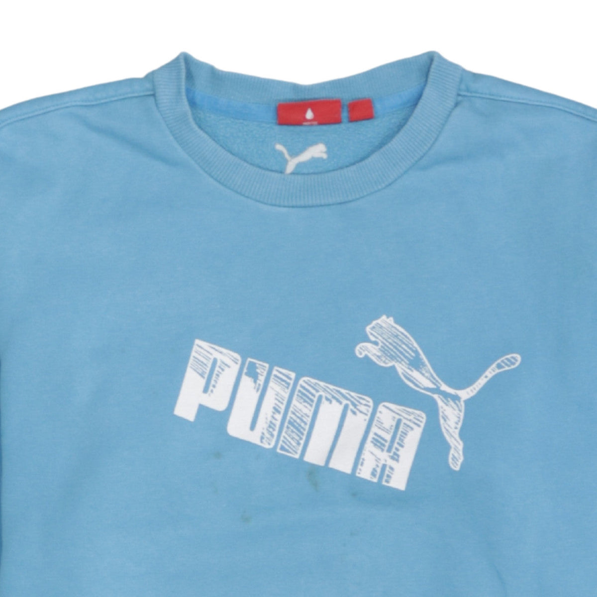 Puma Boys Blue Pullover Sweatshirt Logo Crew Neck Size 14 Years