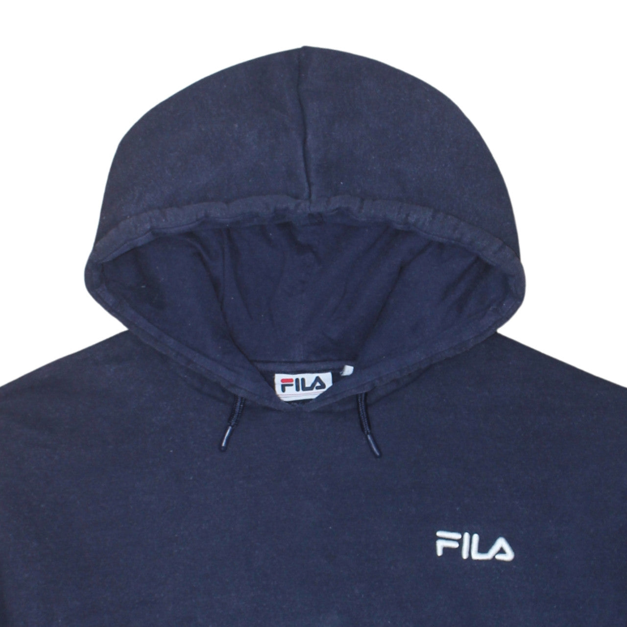 Fila Women Navy Blue Pullover Hoodie Size L 14 Cotton Blend