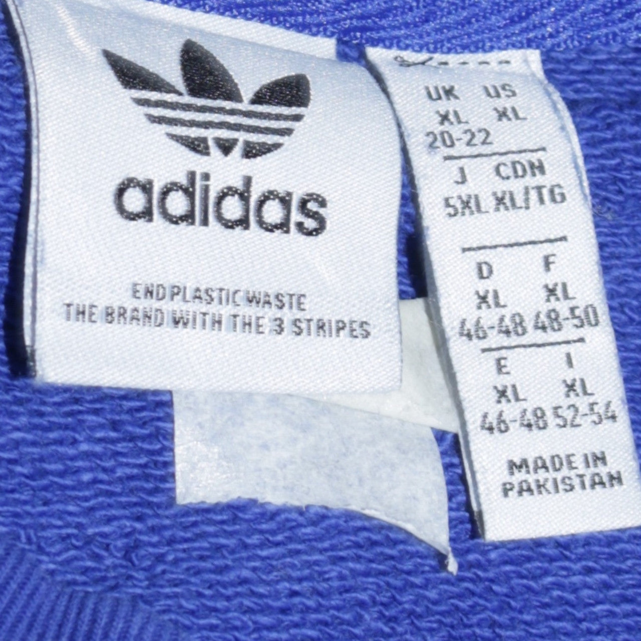 Adidas Women Blue XL Sweatshirt Pullover Crew Neck Logo Graphic