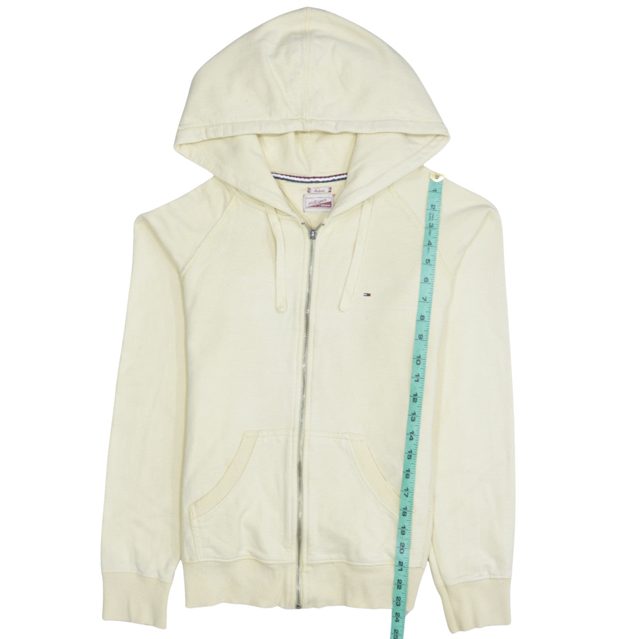 Tommy Hilfiger Denim Women's Beige Full Zip Hoodie Size M