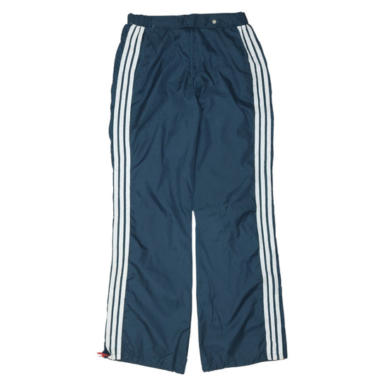 Adidas Men's Blue Windbreaker Track Pants M Retro 3 Stripe
