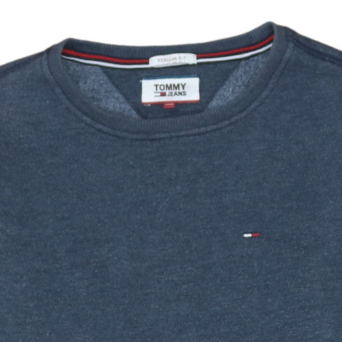 Tommy Jeans Men's Blue Regular Fit Crew Neck Sweatshirt XS
