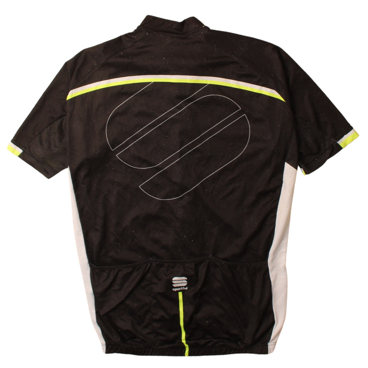 Sportful Men's Black Cycling Jersey L Short Sleeve Full Zip Top