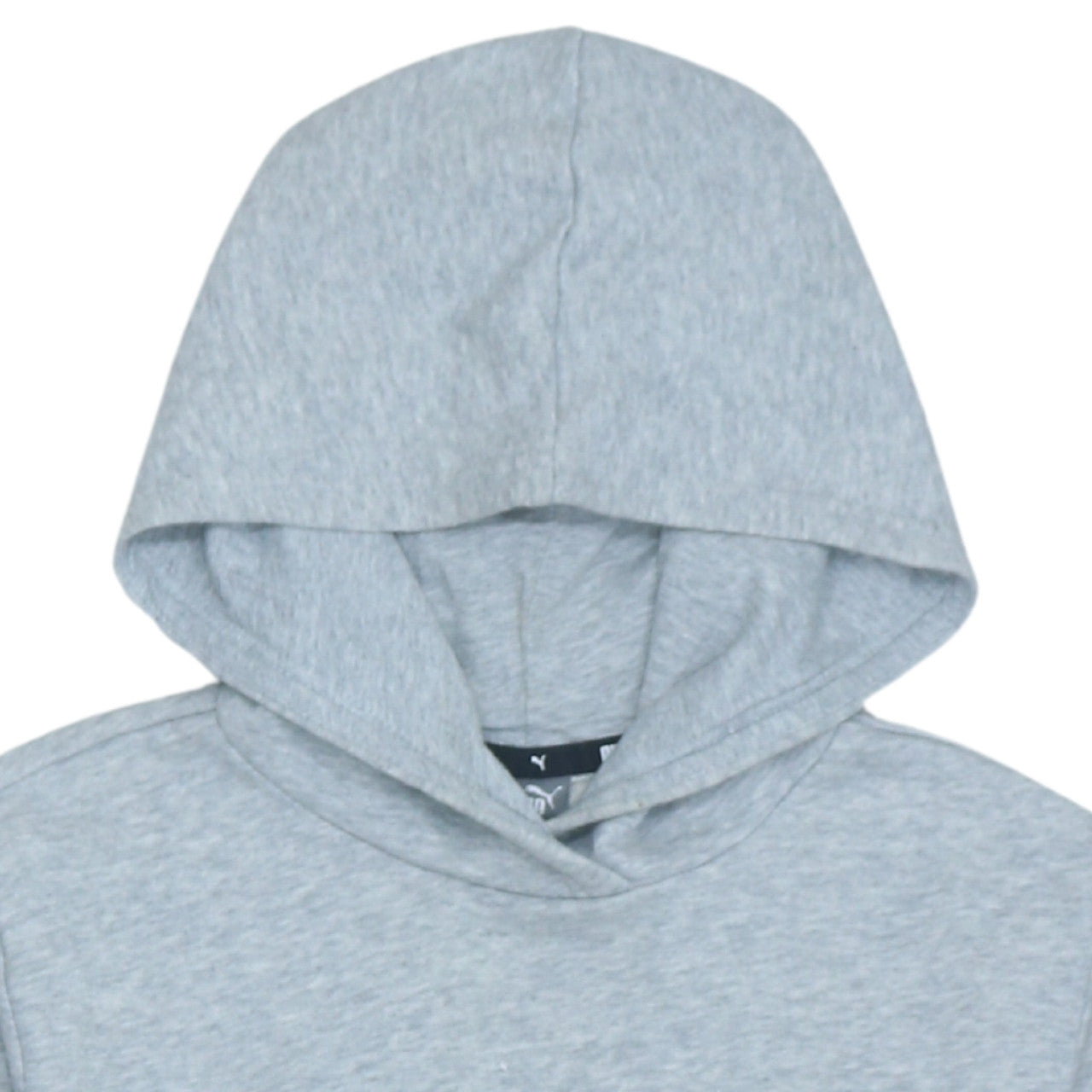 Puma Boys Grey Pullover Hoodie XL 15-16 Years Logo Print Cotton Blend