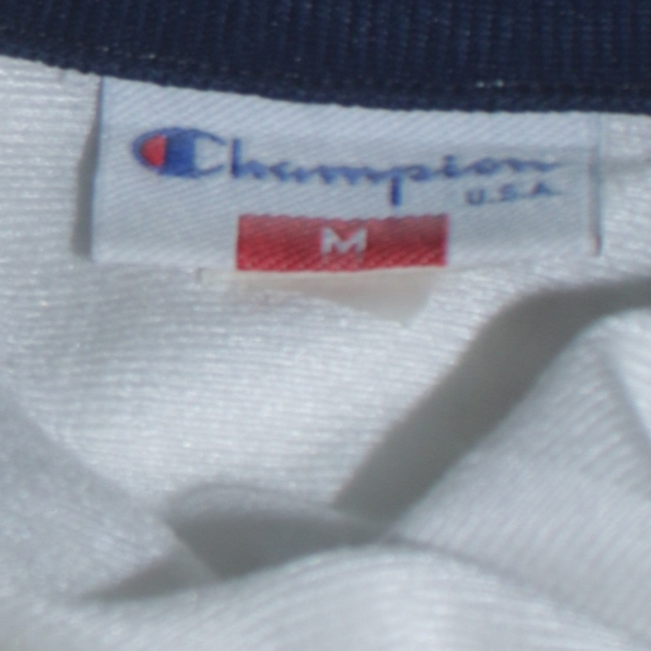 Champion USA Men's White Full Zip Track Sweatshirt M