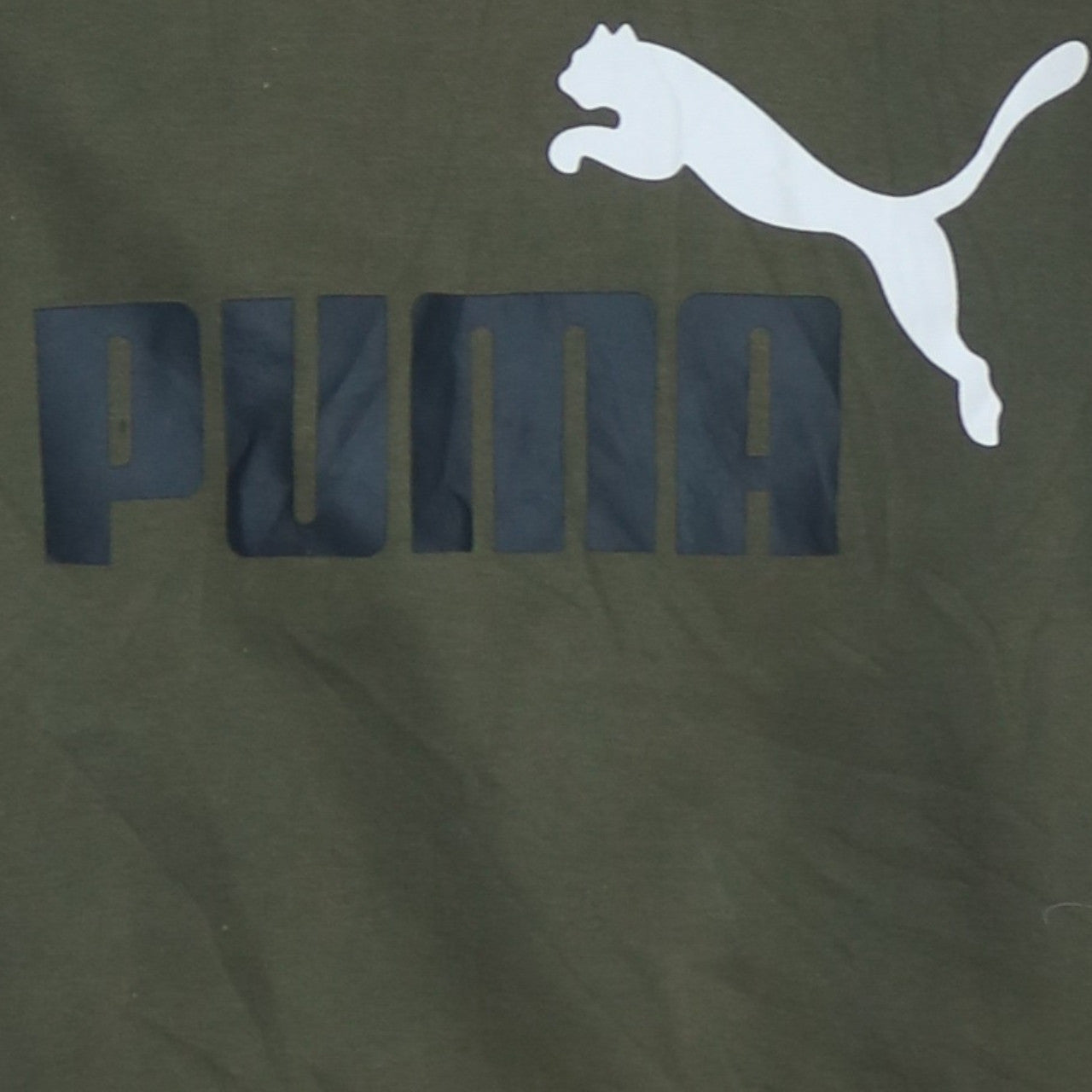Puma Men's Green Pullover Hoodie Small Logo Sports Fleece