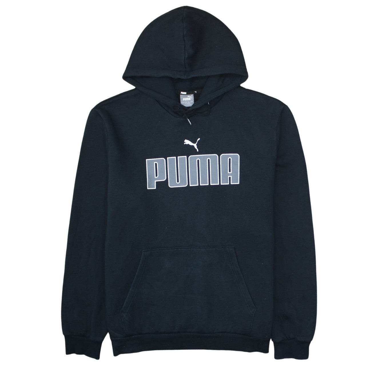 Puma Men's Black XL Pullover Hoodie with Logo Front