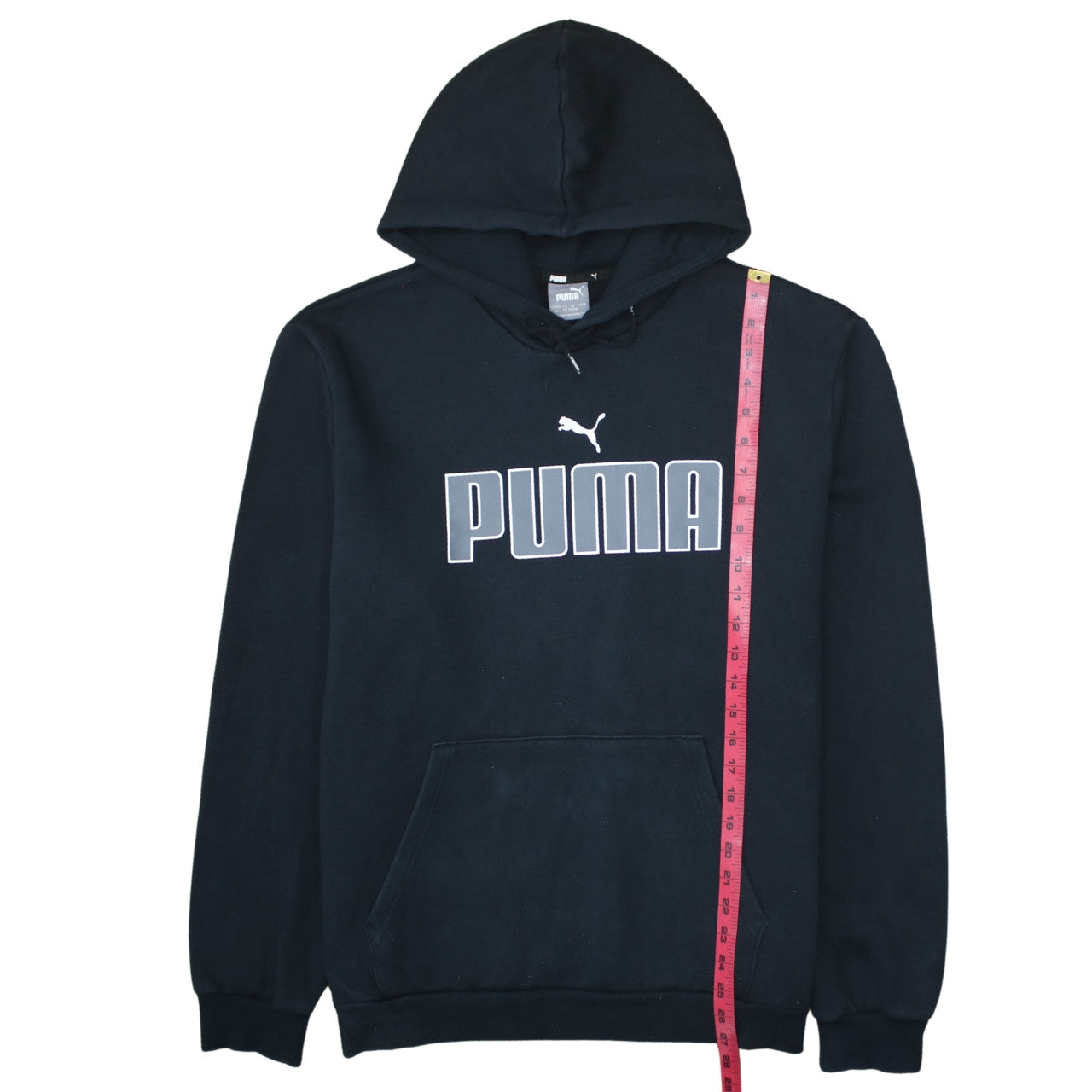 Puma Men's Black XL Pullover Hoodie with Logo Front