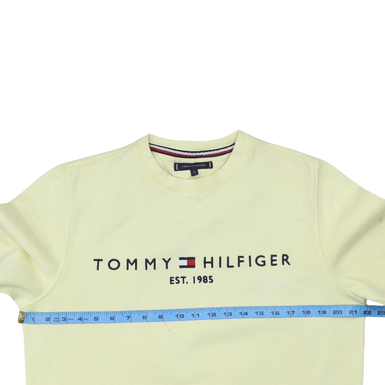 Tommy Hilfiger Men Yellow Logo Pullover Sweatshirt M