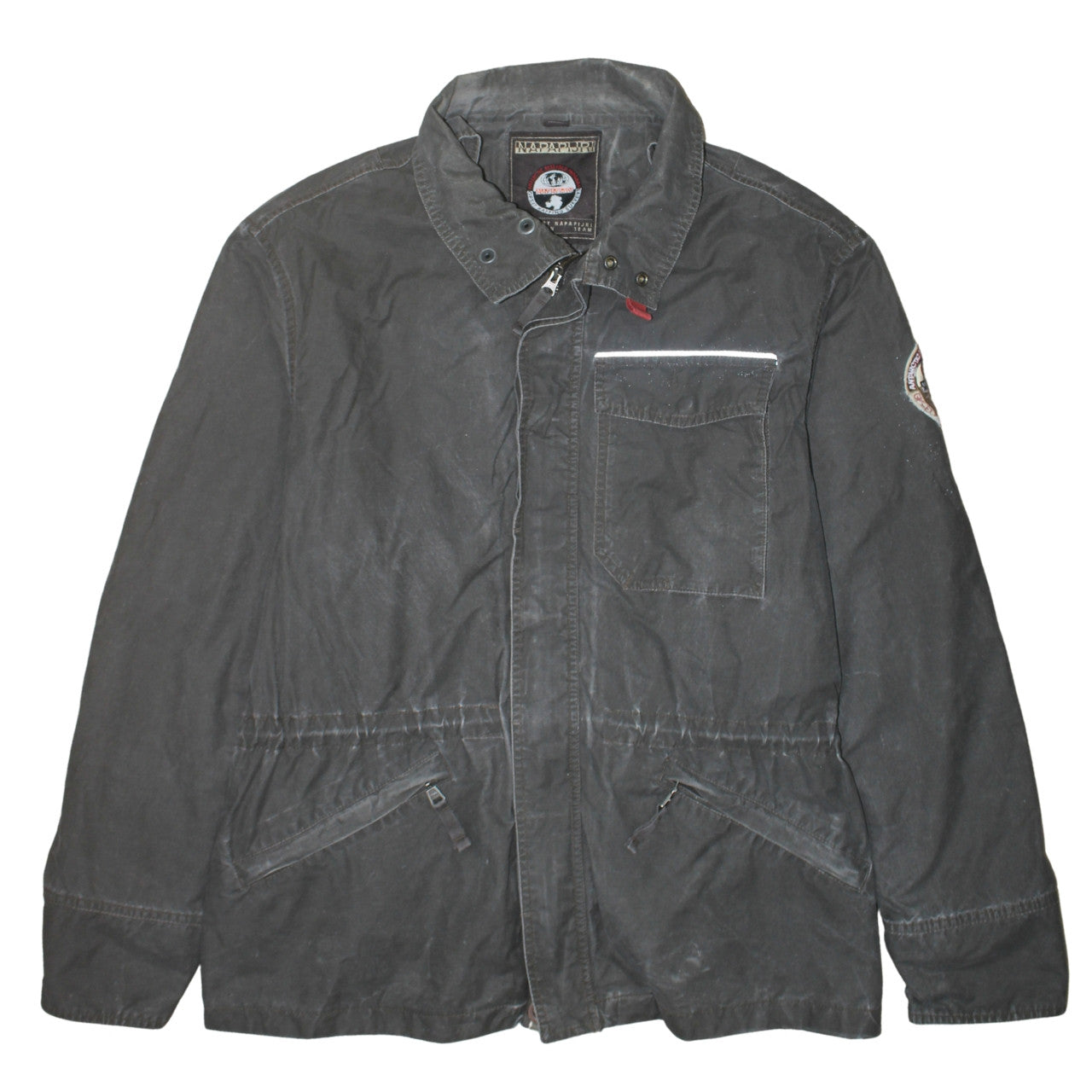 Napapijri Men's Grey Cotton Polyamide Field Jacket L