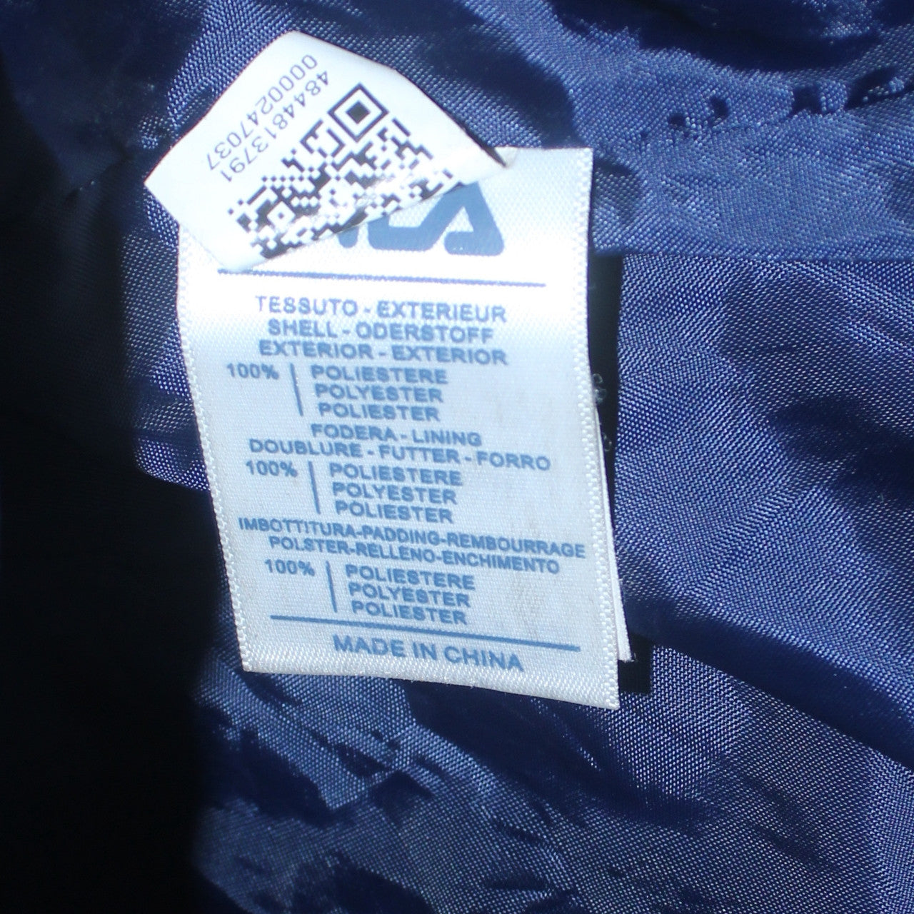 FILA Womens Blue XS Puffer Jacket Hooded Winter Coat