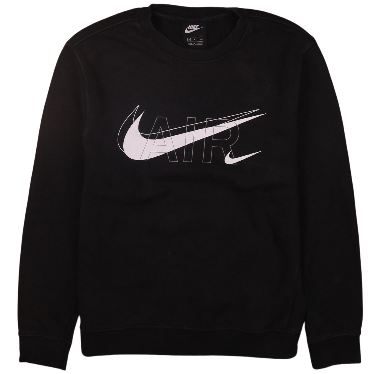 Nike Men Black Small Air Pullover Sweatshirt Crew Neck