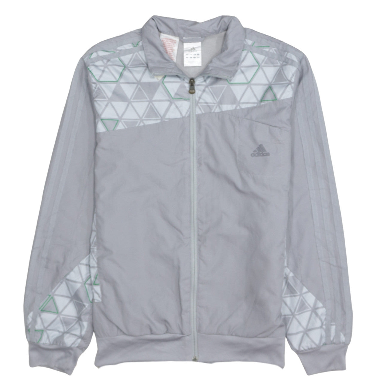 Adidas Boys Grey Full Zip Geometric Sweatshirt 11-12 Years