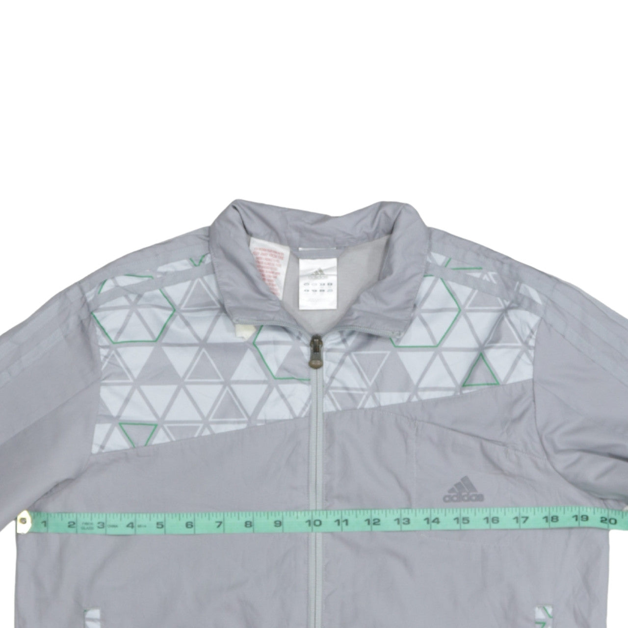 Adidas Boys Grey Full Zip Geometric Sweatshirt 11-12 Years