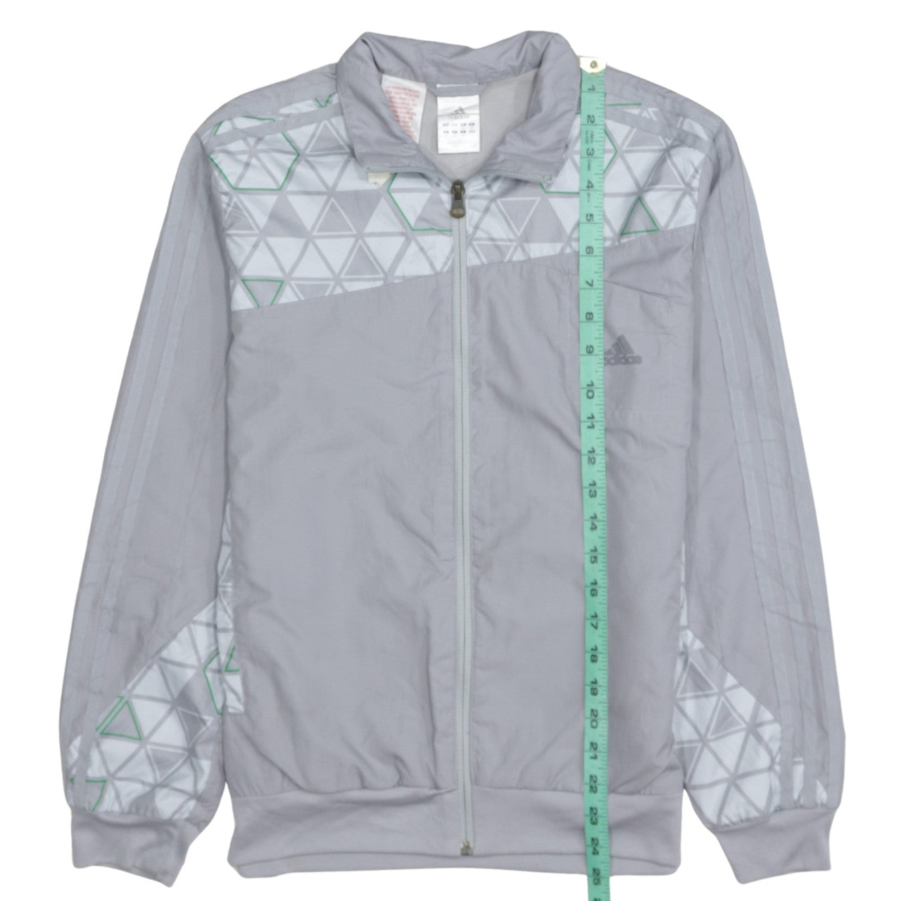 Adidas Boys Grey Full Zip Geometric Sweatshirt 11-12 Years
