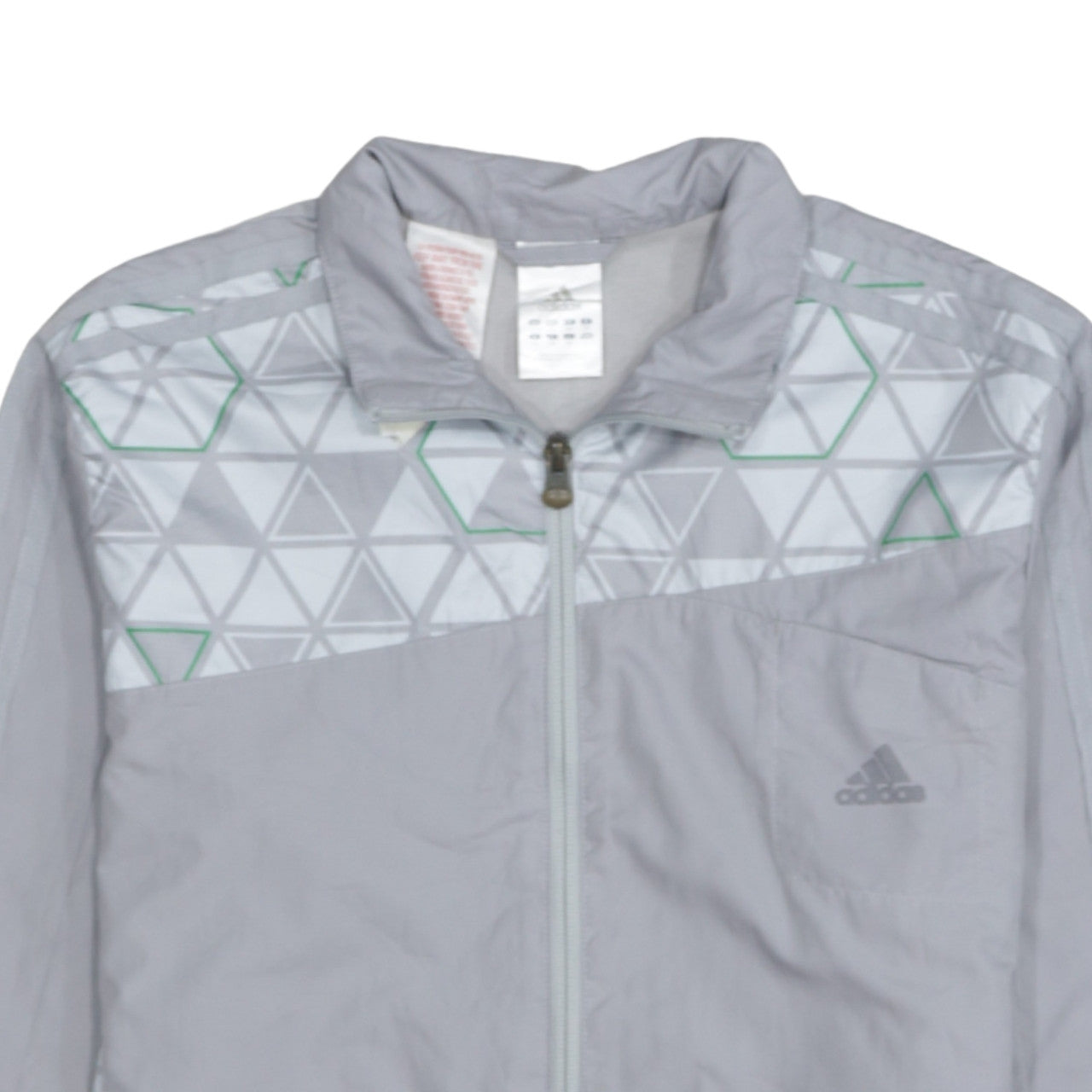 Adidas Boys Grey Full Zip Geometric Sweatshirt 11-12 Years