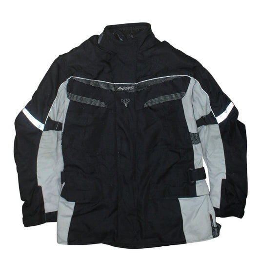 A-Pro Men's Black Motorcycle Jacket L Water Resistant Windproof