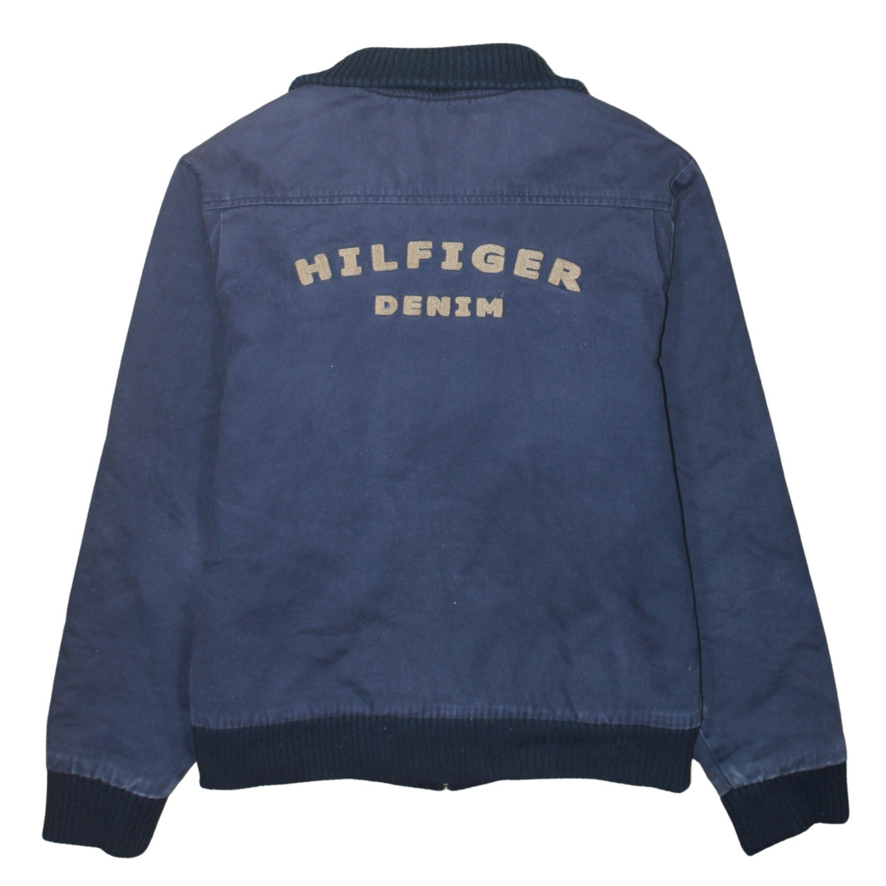 Tommy Hilfiger Mens Blue Bomber Jacket M Cotton Classic Style