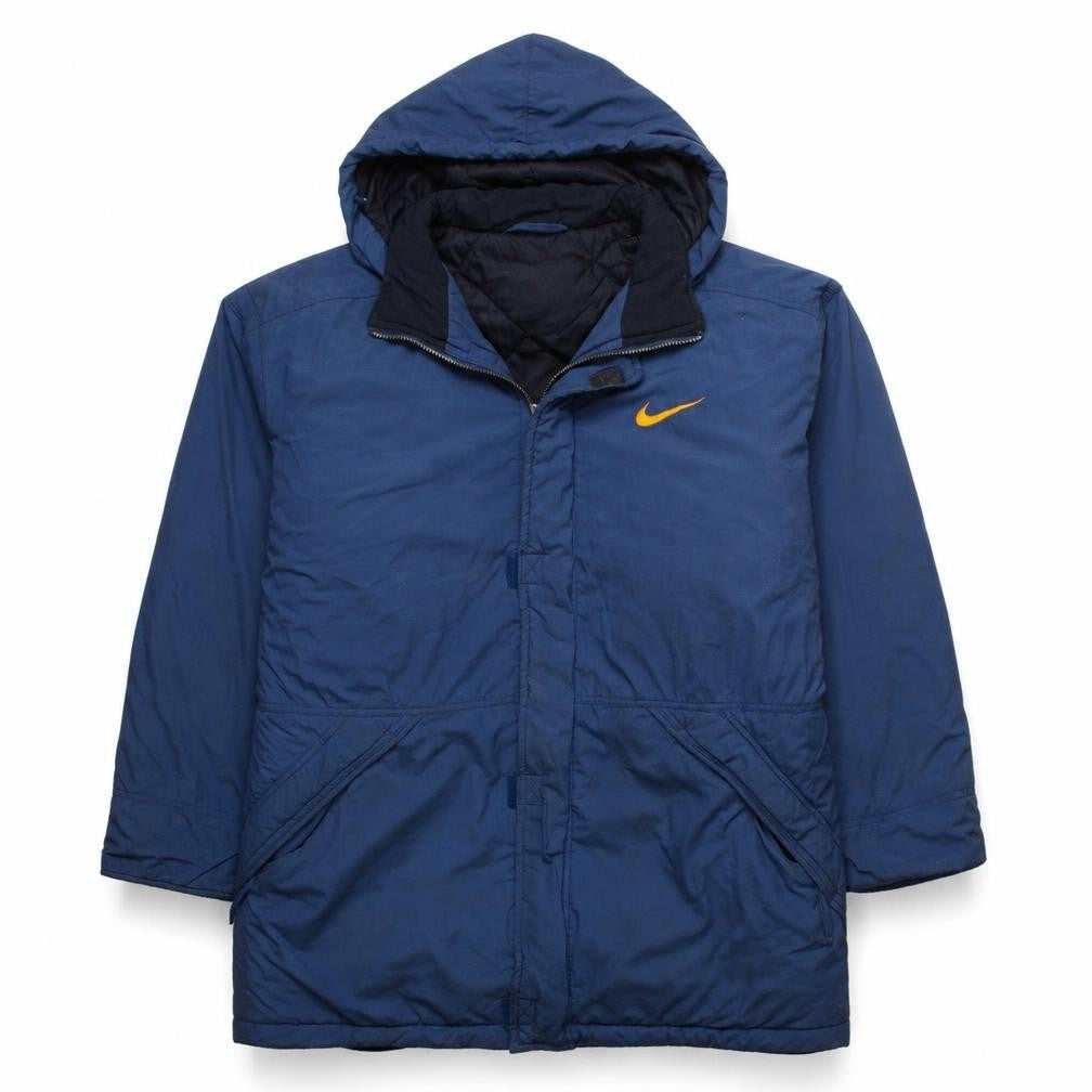 Nike Men's Blue Hooded Parka Jacket Size M Regular Fit