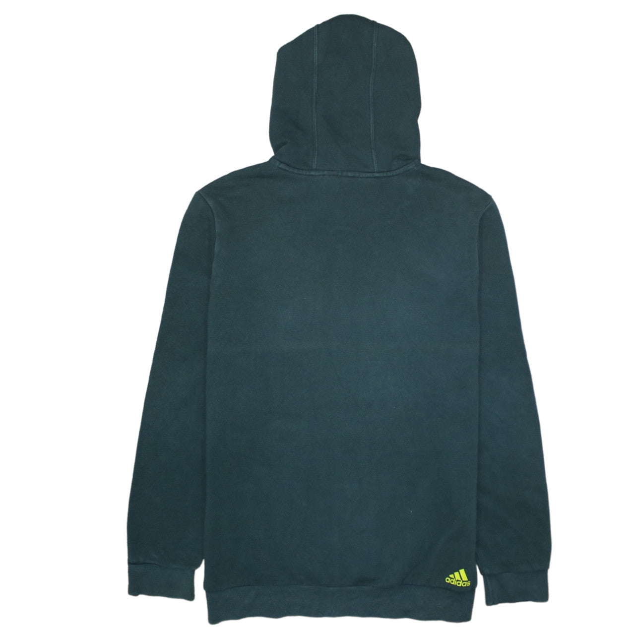 Adidas Boys Green Pullover Hoodie 15-16 Years Logo Print Sweatshirt
