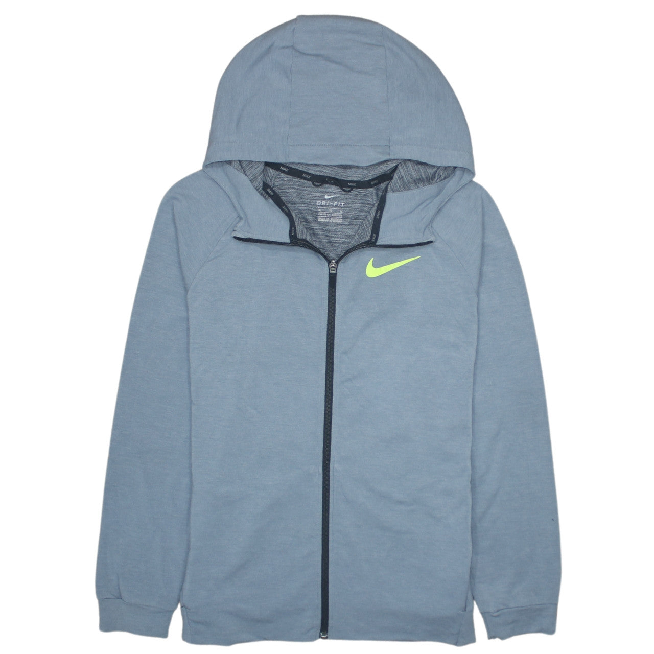 Nike Boys Blue Full Zip Dri-FIT Hoodie XL 13-15 Yrs Lightweight Training Top