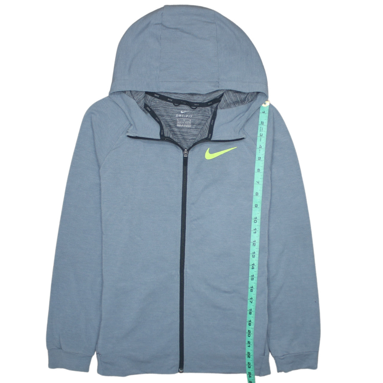Nike Boys Blue Full Zip Dri-FIT Hoodie XL 13-15 Yrs Lightweight Training Top