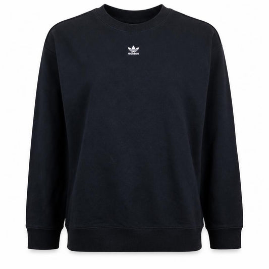 Adidas Women Black Crew Neck Cotton Sweatshirt UK 12