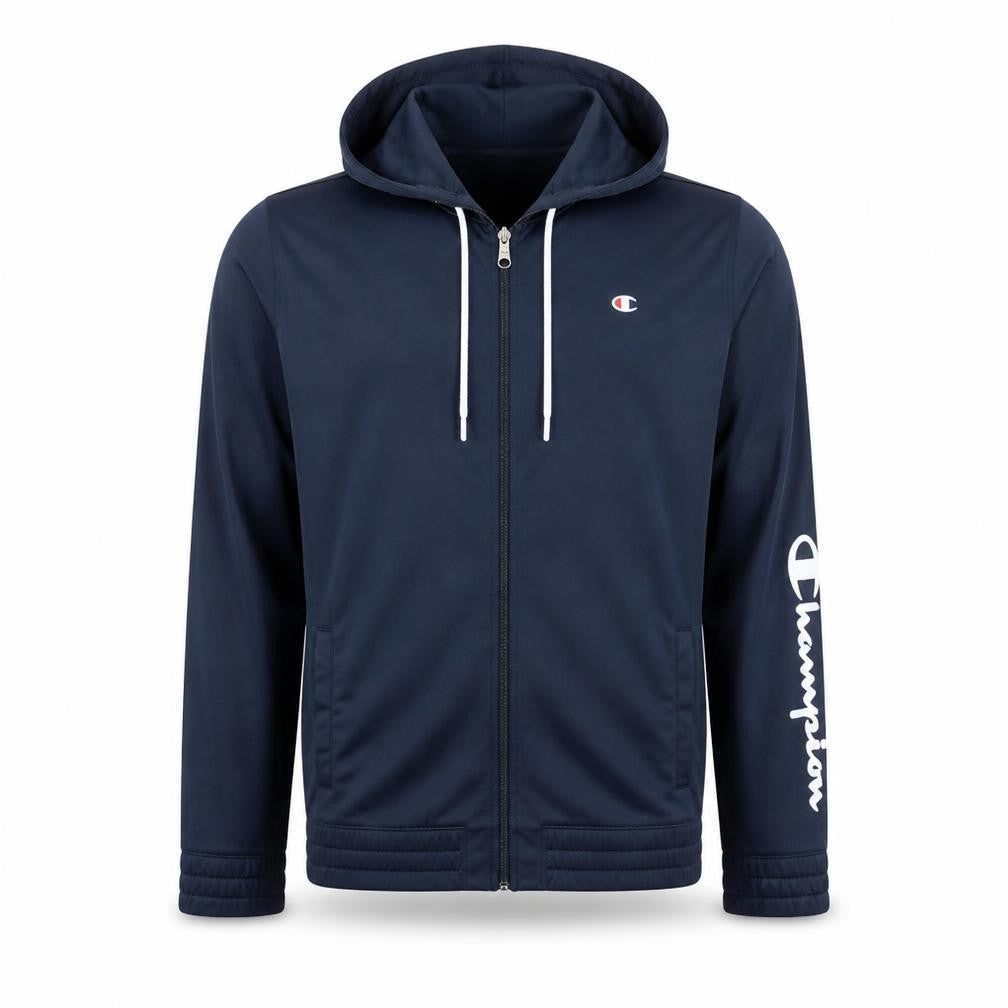 Champion Men's Blue Full Zip Hoodie XL Polyester Sportswear