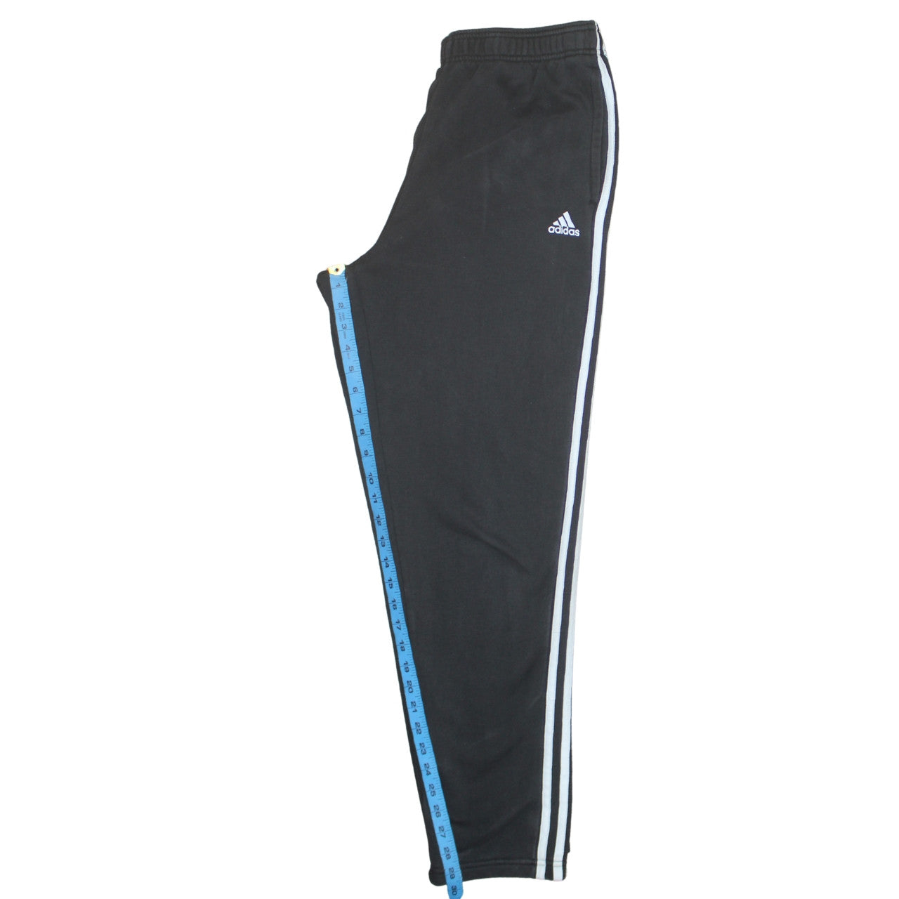 Adidas Men's Black L Jogger Sweatpants with Stripes